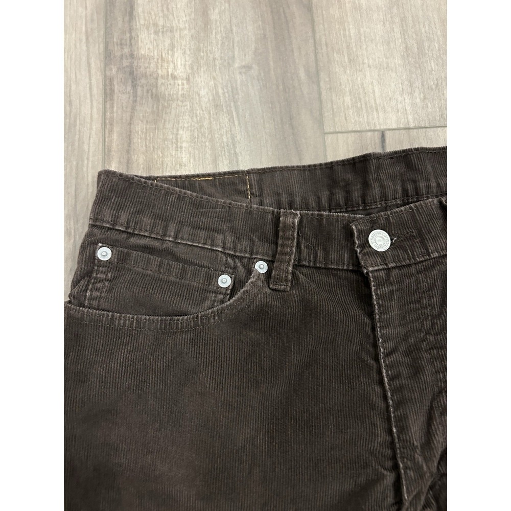 Levis Pants Mens 36x30 Brown 511 Slim Corduroy Stretch Preppy Taper - Picture 3 of 11